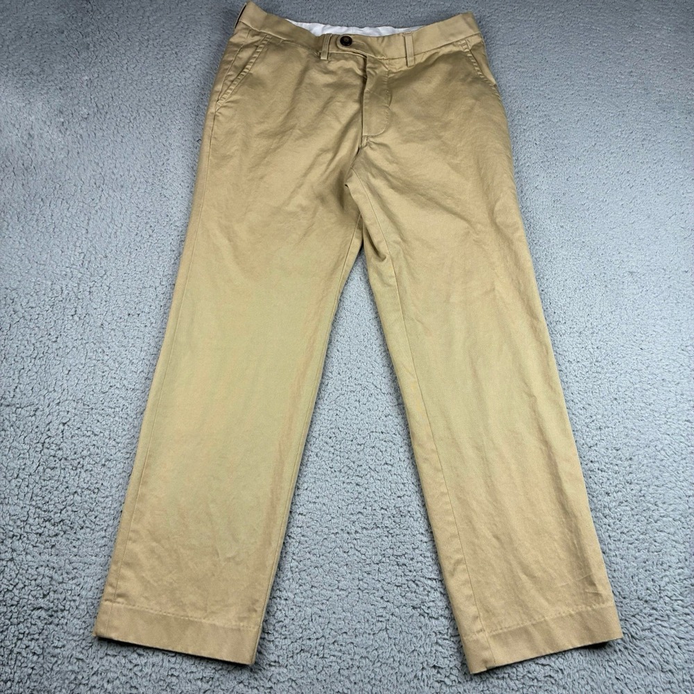 Spier & Mackay Chino Pants Men's 31 Khaki Slim Fit Hemmed Fits 30x28